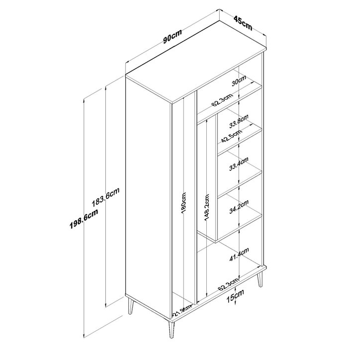 Hanah Home Mueble de baño Blanco KC104 - 4688